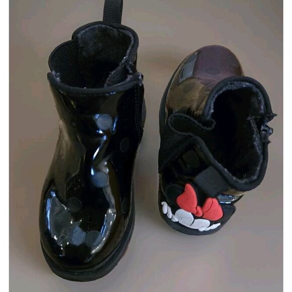 BABY GIRL Zara x Disney Minnie Mouse Dot Boots | Size 6US /‎ 22EU - Picture 1 of 7